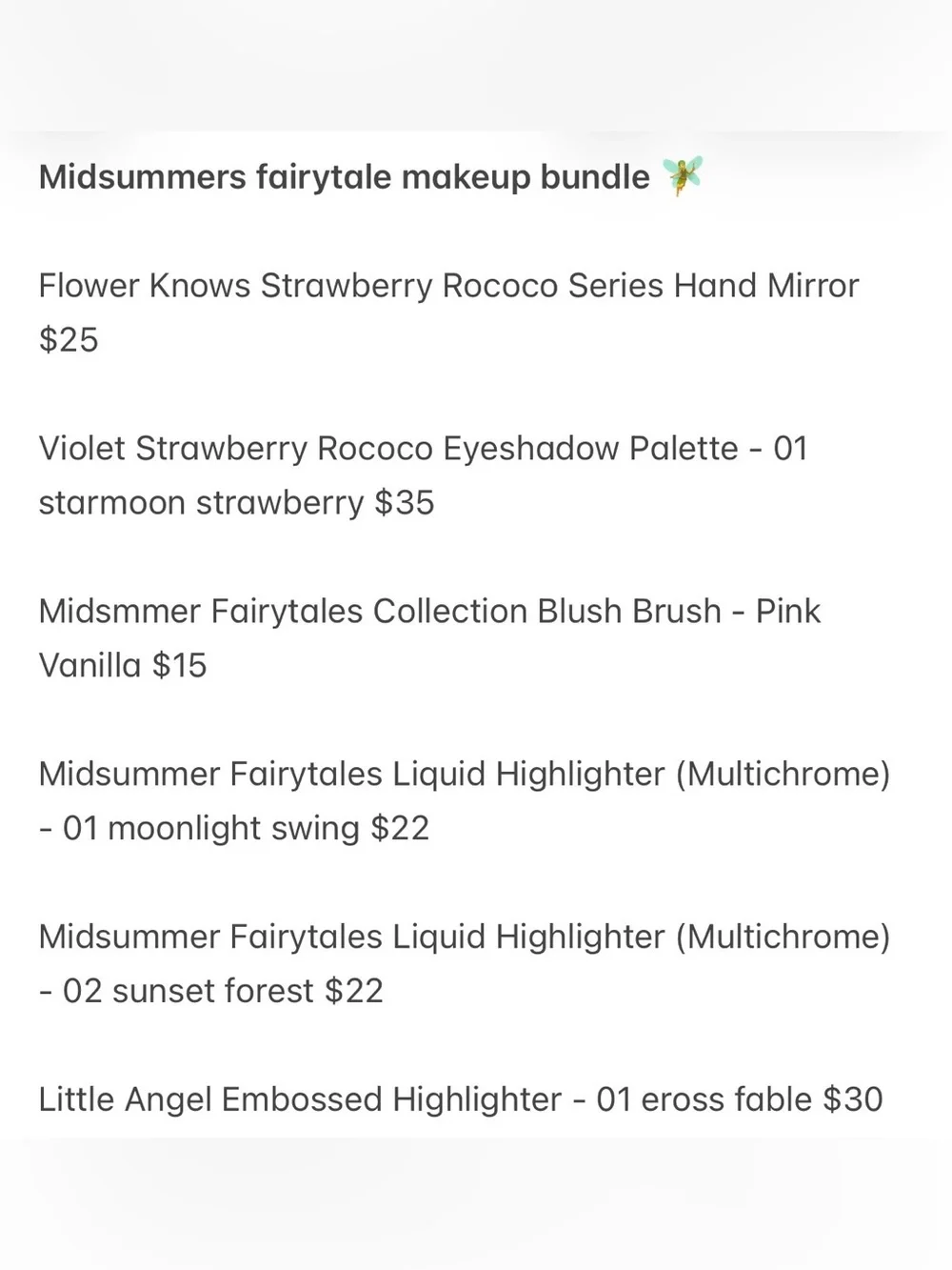 Flowerknows Midsummer Fairytales Makeup Bundle 🧚
